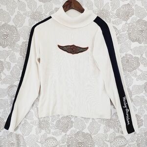 Harley Davidson Turtleneck Ribbed Sweater Women's L